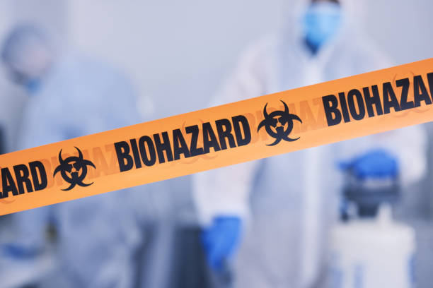 Professional Biohazard Cleanup technician working in Woodmere, NY